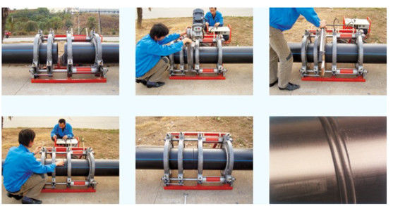 4 Klammern-Schmelzschweißen-Maschine für HDPE Rohr 63mm bis 160mm